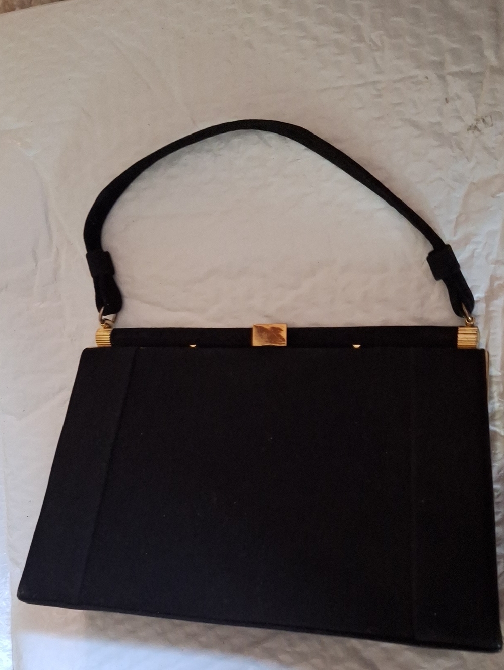 Classic Black Bag with Gold Accents